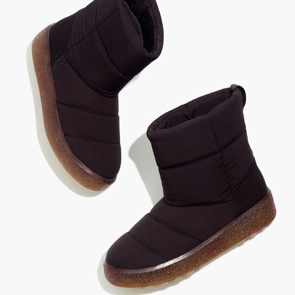 Madewell Size 7 The Toasty Puffer Boot True Black Water-resistant NEW - Picture 1 of 6
